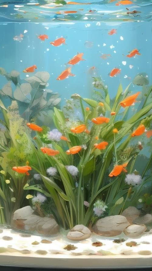 金龍魚魚缸背景圖高清
