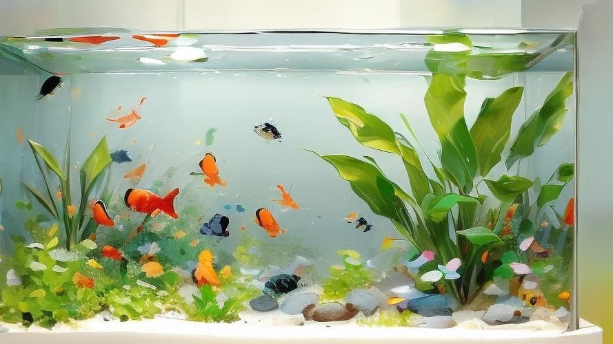 金龍魚魚缸背景圖高清