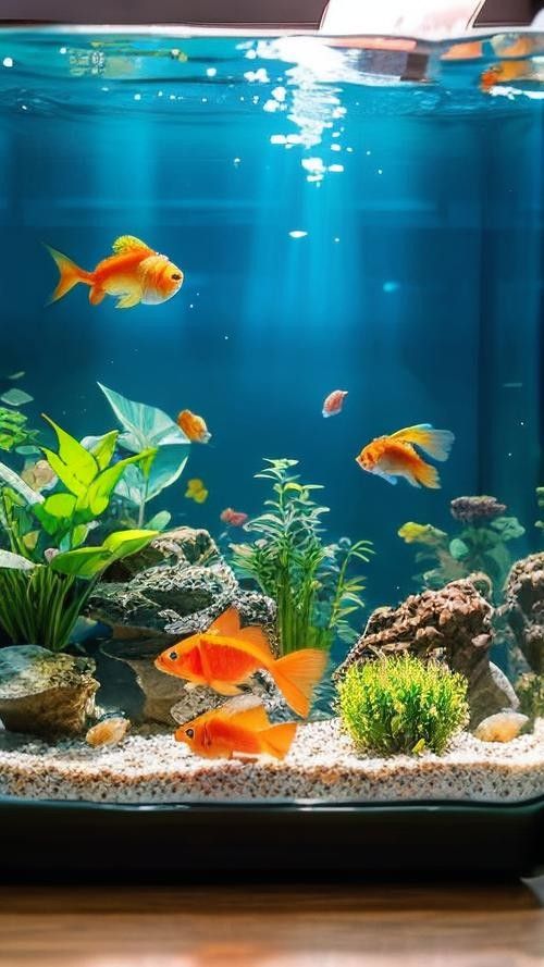 金龍魚魚缸背景圖高清