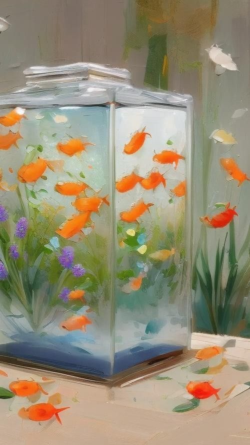 金龍魚魚缸背景圖高清