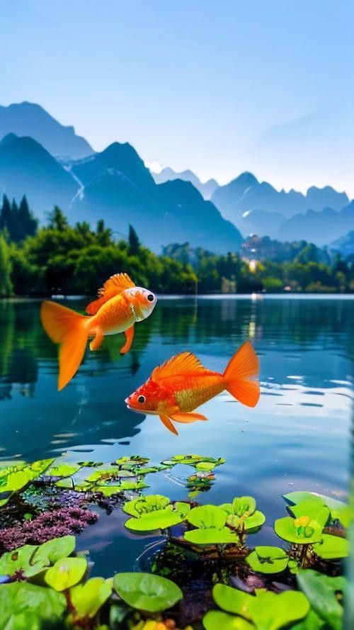 金龍魚魚缸背景圖高清