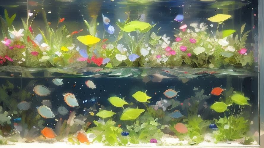 金龍魚魚缸背景圖高清