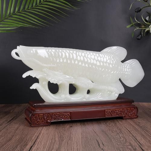 玉石金龍魚擺件圖片大全集