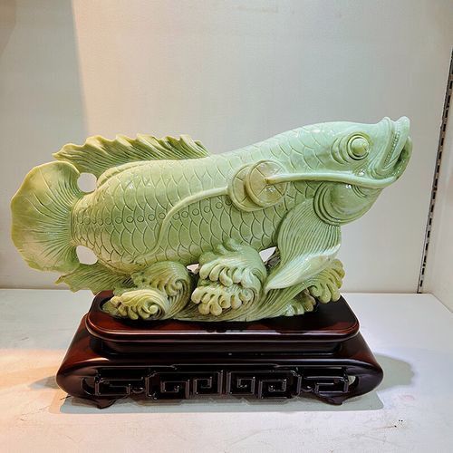 玉石金龍魚擺件圖片大全集