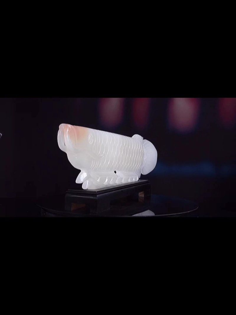 玉石雕刻金龍魚圖片