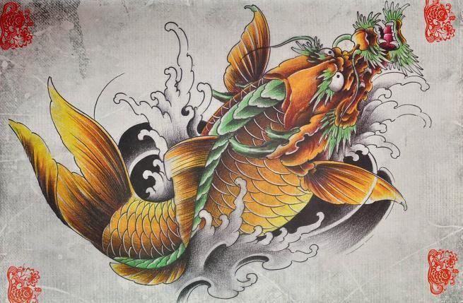 龍魚紋身圖案大全