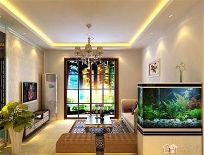 客廳放魚缸的最佳位置風(fēng)水圖，客廳魚缸擺放風(fēng)水禁忌詳解 客廳放魚缸的最佳位置風(fēng)水圖，客廳魚缸擺放風(fēng)水禁忌詳解 龍魚百科 第4張