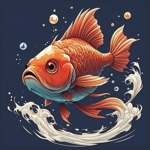 龍魚圖片 頭像可愛卡通
