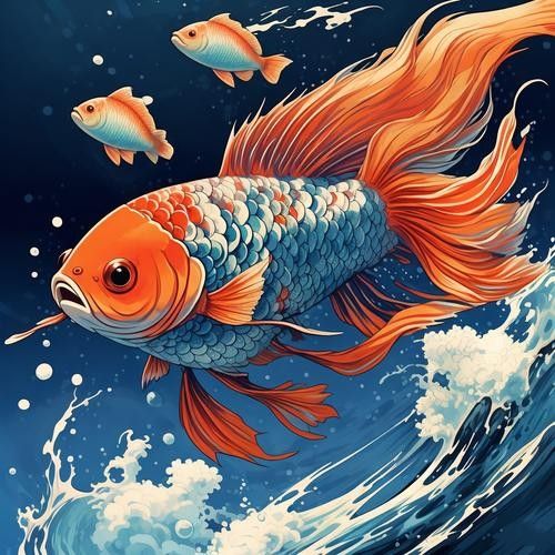 龍魚圖片 頭像可愛卡通
