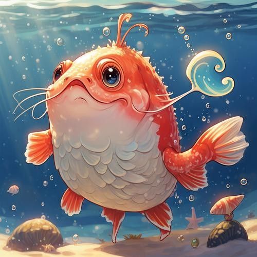 龍魚圖片 頭像可愛卡通