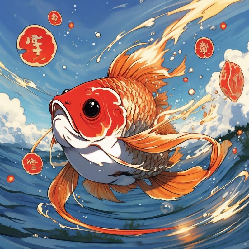 龍魚圖片 頭像可愛卡通
