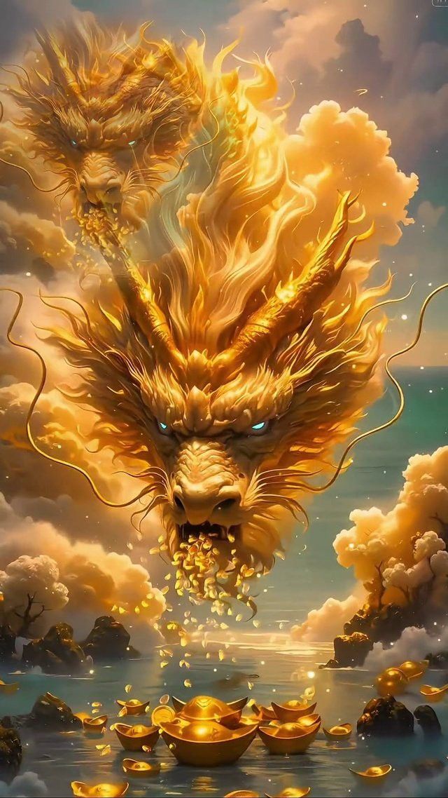 有沒有動(dòng)態(tài)高清招財(cái)金龍壁紙