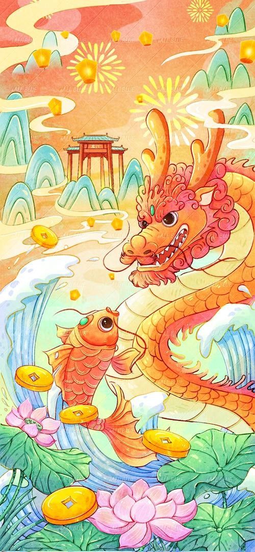 龍魚圖騰圖片大全欣賞