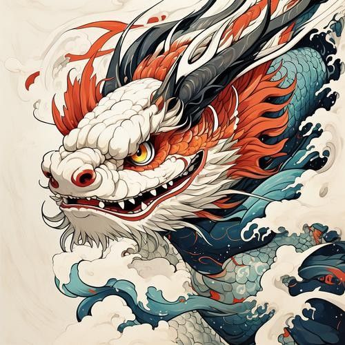 雷龍魚畫圖片