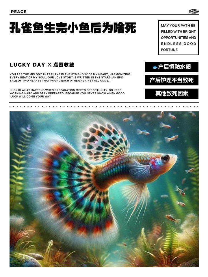 孔雀魚為啥生了寶寶就死了