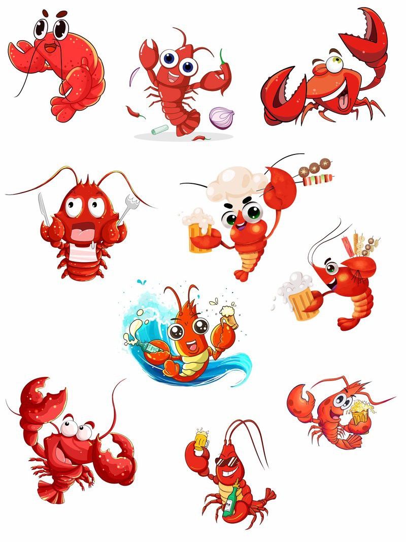 有哪些免費的龍蝦插畫資源？