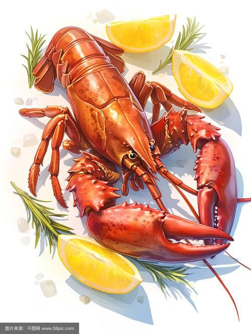 有哪些免費的龍蝦插畫資源？