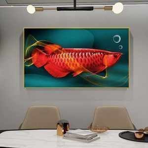 餐廳金龍魚裝飾畫怎么掛（掛放餐廳金龍魚裝飾畫搭配技巧金龍魚畫尺寸選擇指南）