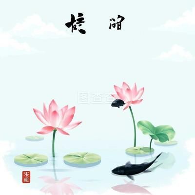 龍魚缸背景圖黑色荷花：龍魚缸背景圖的黑色荷花設計
