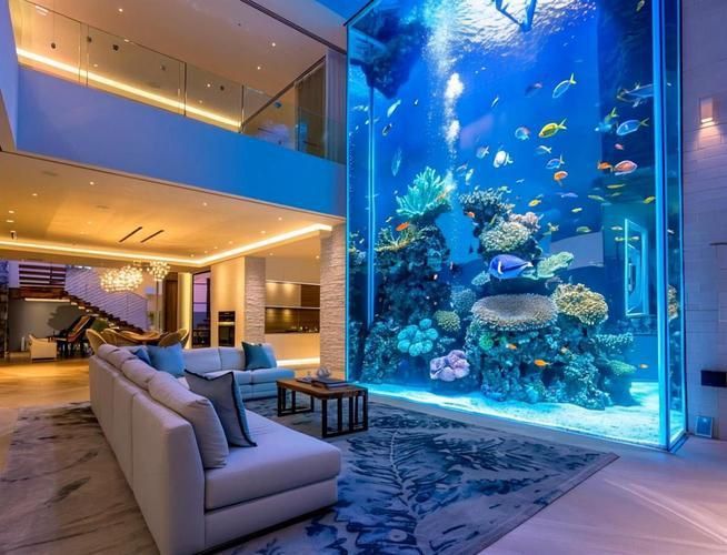 客廳魚缸效果圖大全