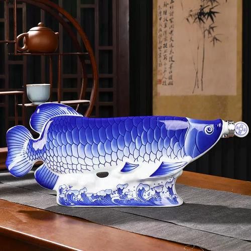 金龍魚圖案花瓶