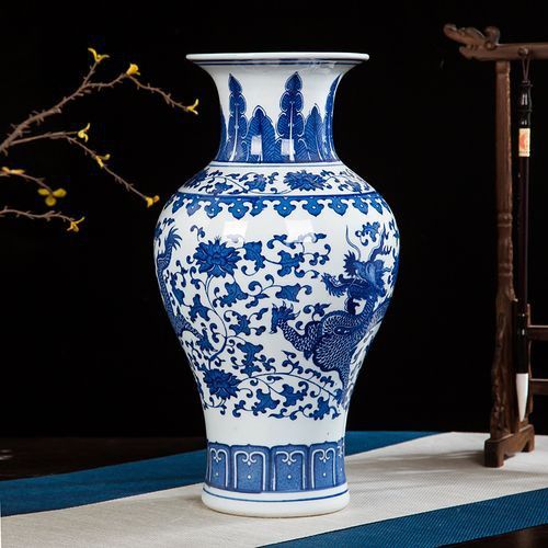 金龍魚圖案花瓶