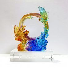 金龍魚圖案花瓶