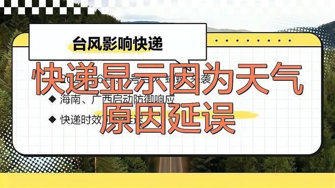 快遞延誤常見原因