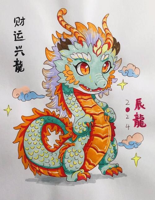 給我一些風水龍的繪畫作品欣賞