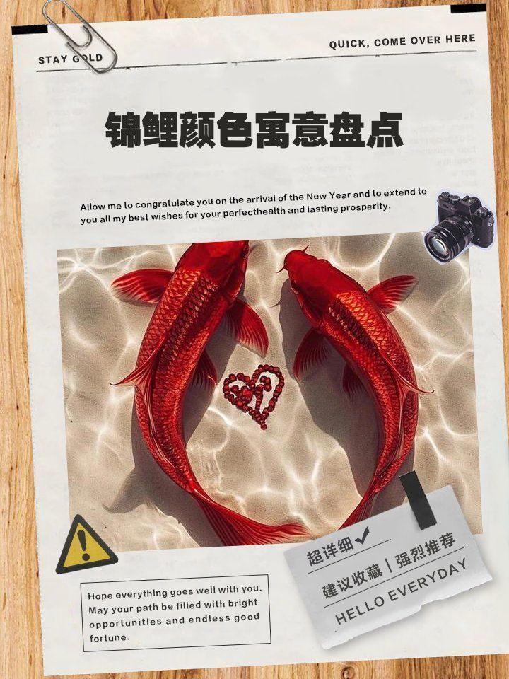 錦鯉不同顏色的寓意