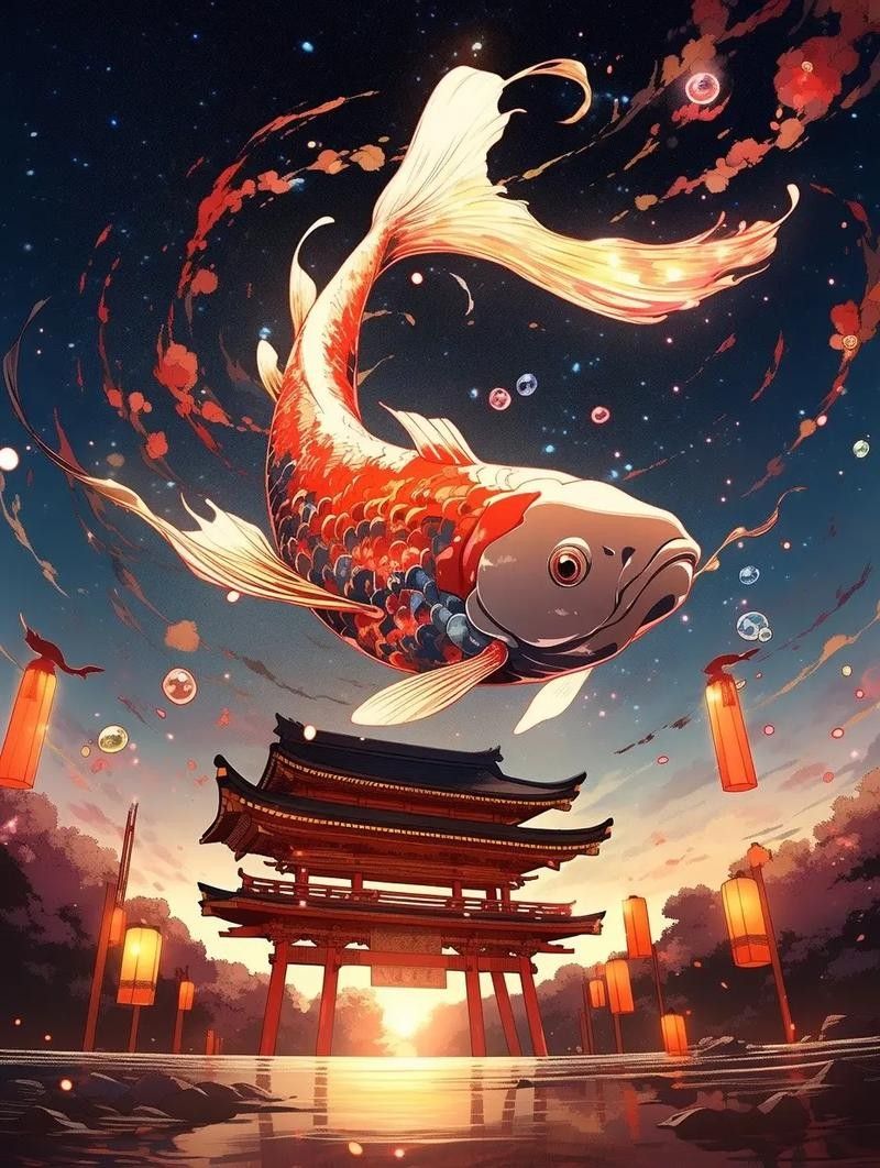 香港龍魚門躍圖片高清大圖
