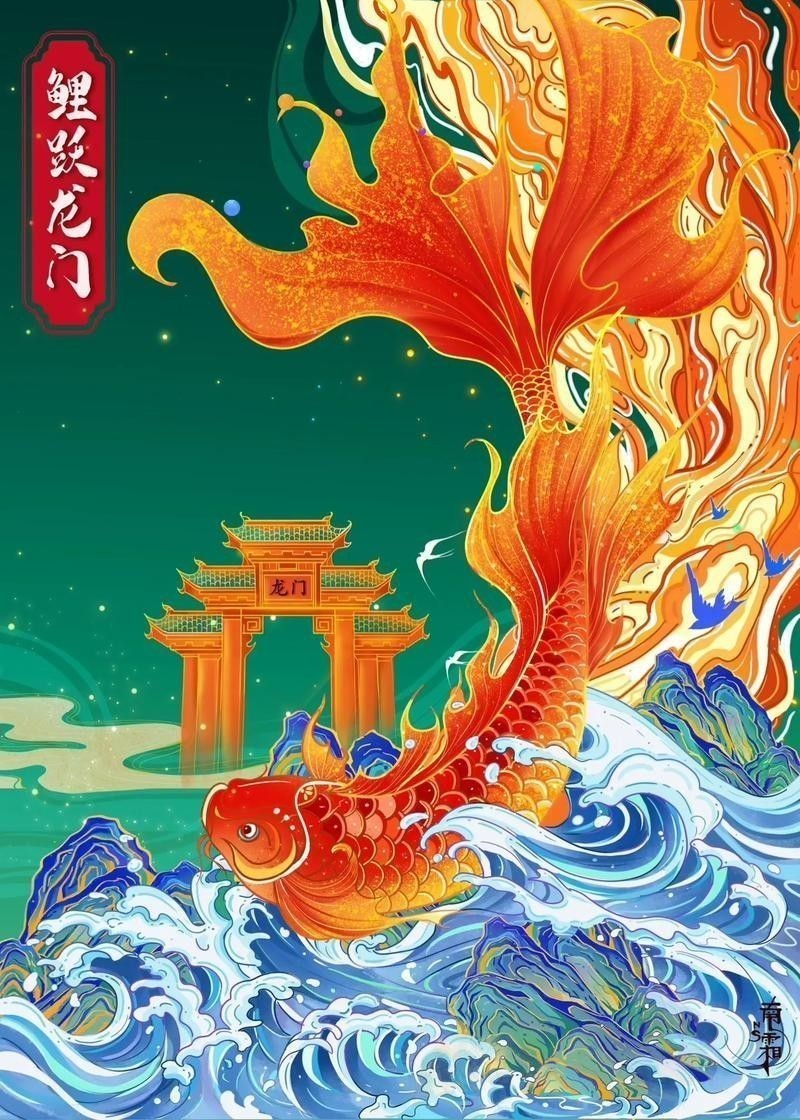 香港龍魚門躍圖片高清大圖