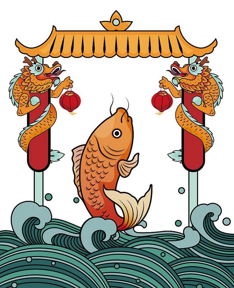 香港龍魚門躍圖片高清大圖