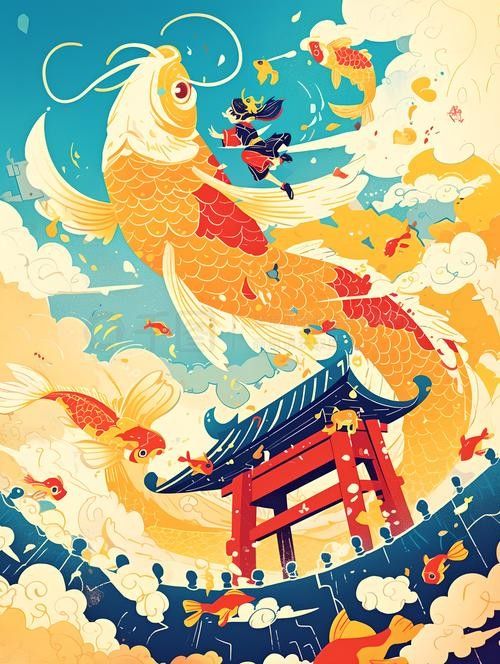 香港龍魚門躍圖片高清大圖