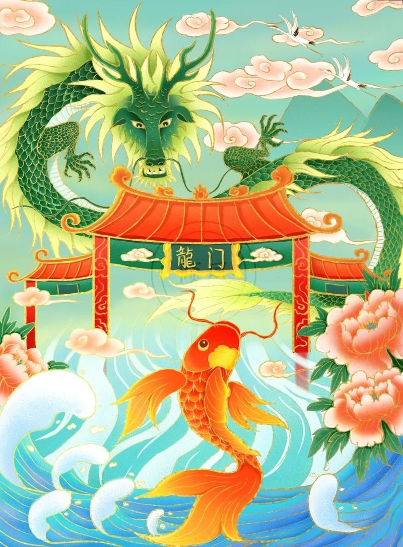 香港龍魚門躍圖片高清大圖