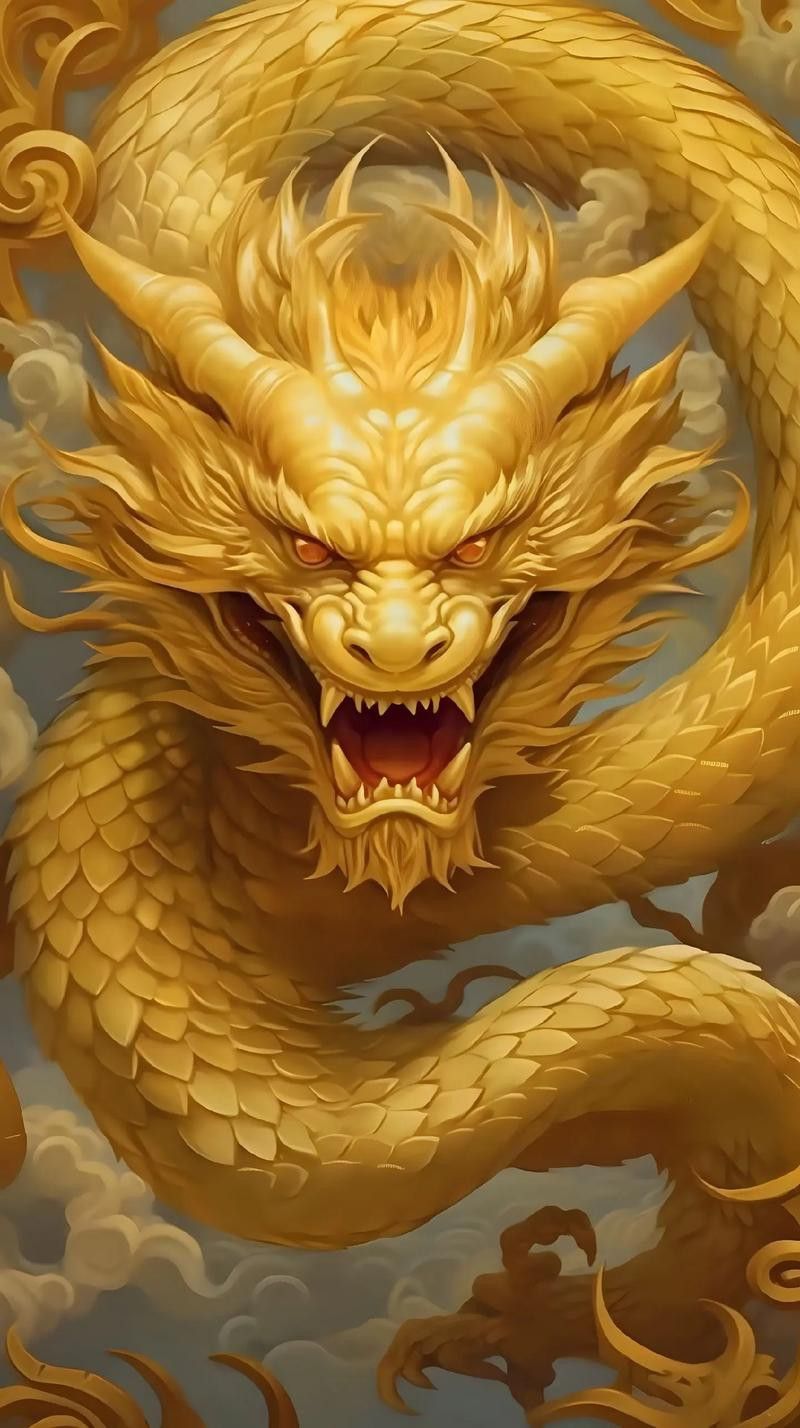 有沒有適合做壁紙的金龍圖片？