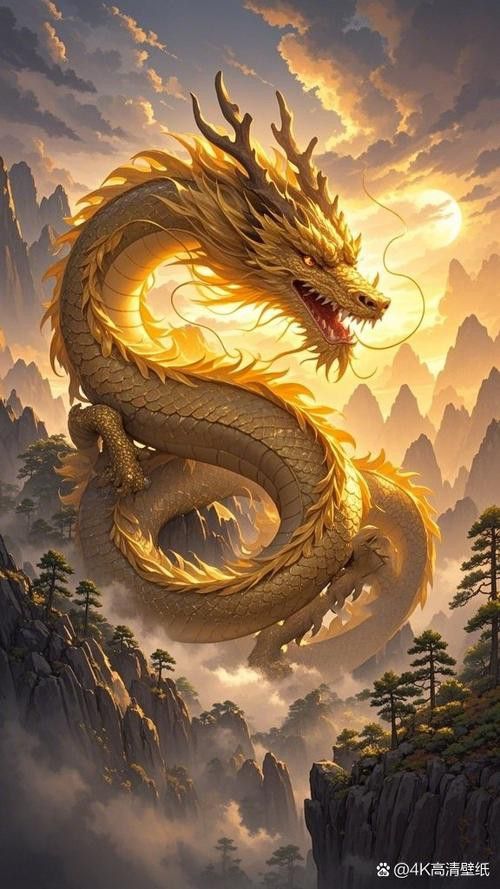 有沒有適合做壁紙的金龍圖片？