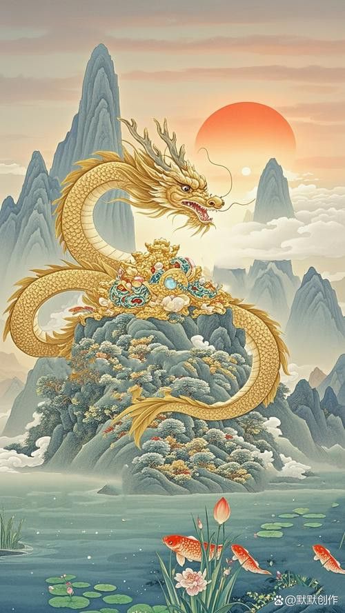 有沒有適合做壁紙的金龍圖片？