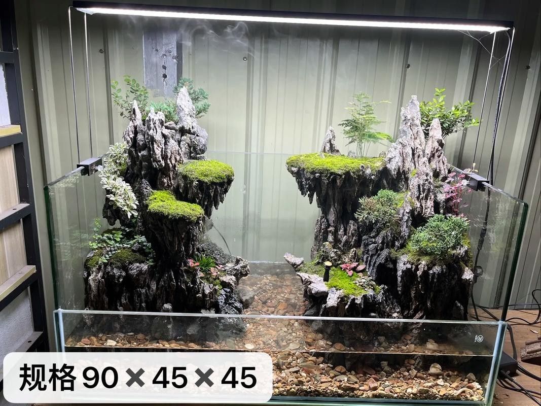 龍魚缸石頭造景圖片大全欣賞