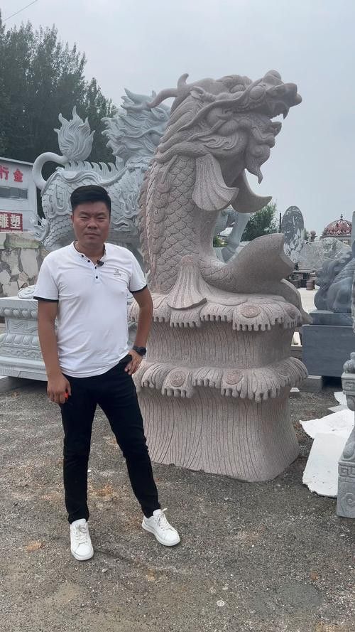 石雕金龍魚擺件圖片欣賞