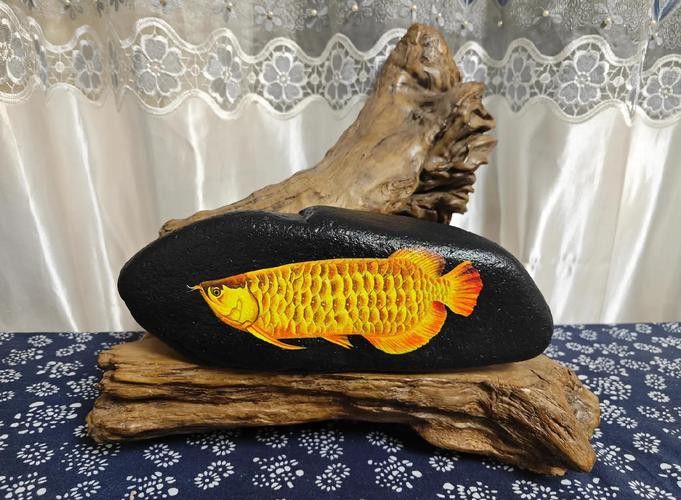 石雕金龍魚擺件圖片欣賞