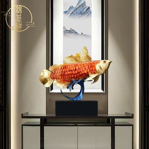 石雕金龍魚擺件圖片欣賞
