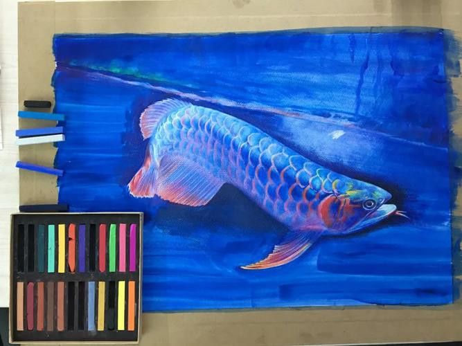 金龍魚圖案作業