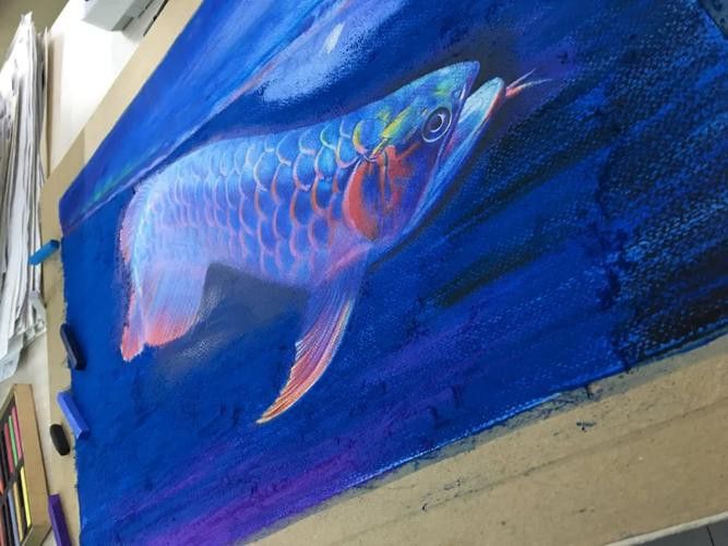 金龍魚圖案作業
