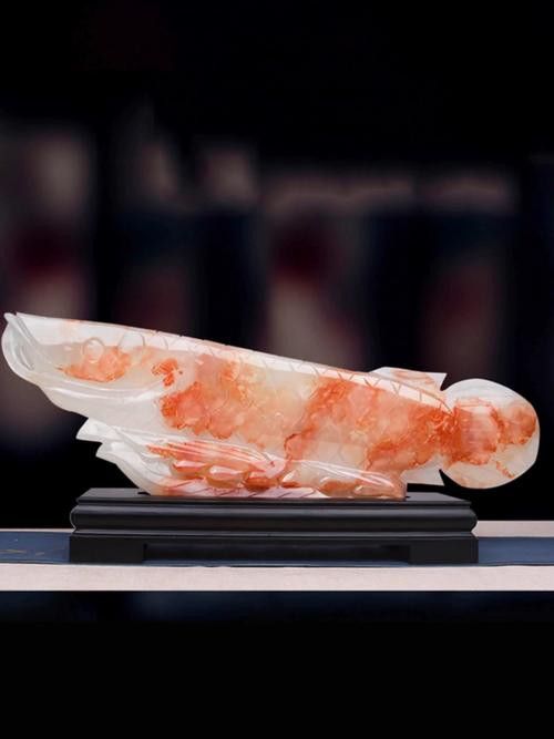 玉雕龍魚圖片擺件大全