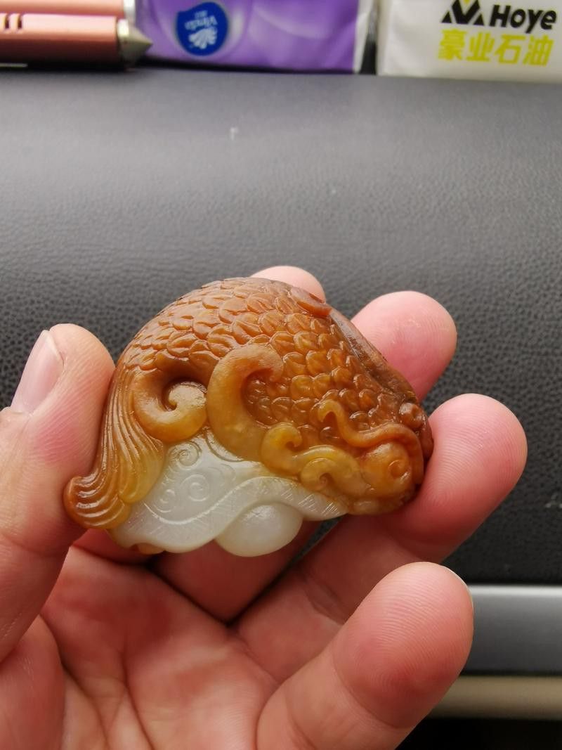 玉雕龍魚圖片擺件大全