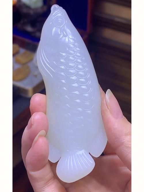 玉雕龍魚圖片擺件大全