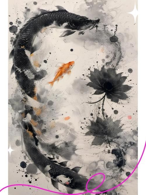 龍魚圖片 國畫大全