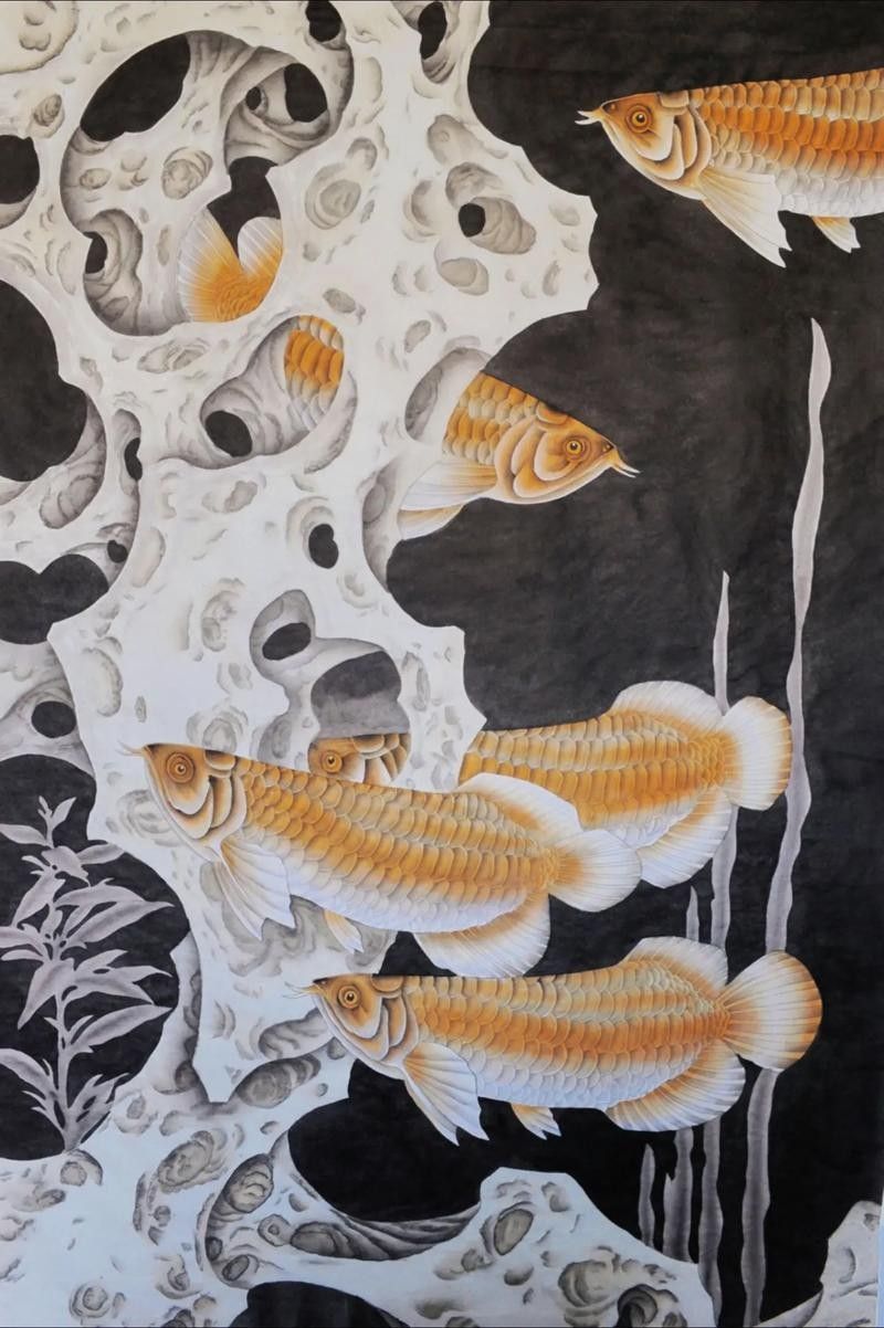 龍魚圖片 國畫大全