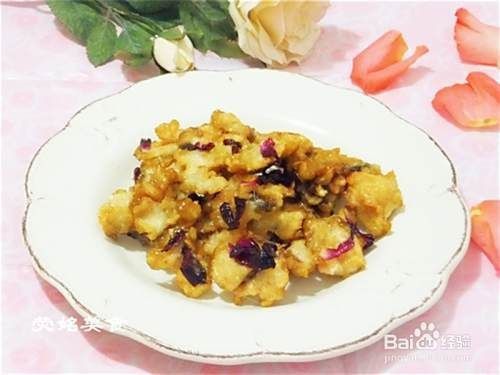 玫瑰花型魚片的做法